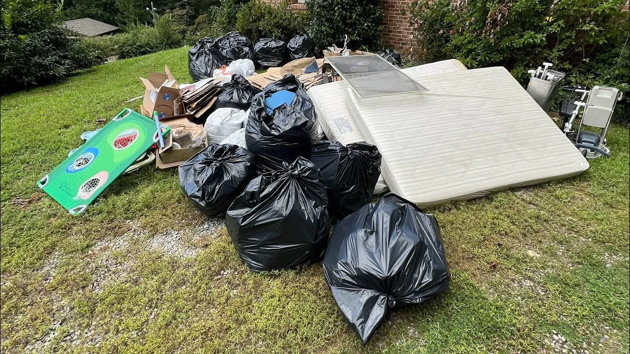 After view of a clean and clear open grass lawn following professional garden clearance and rubbish removal service