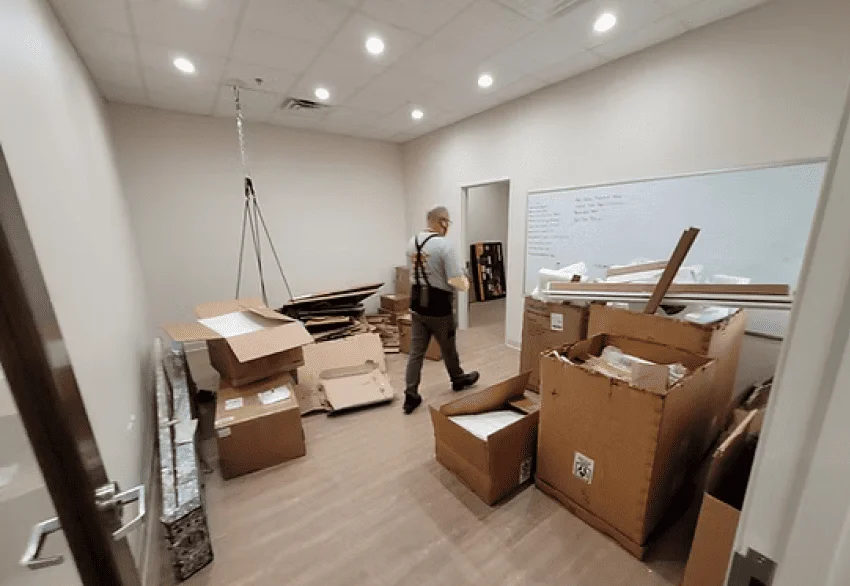 Office cleanout after junk removal in Spartanburg SC