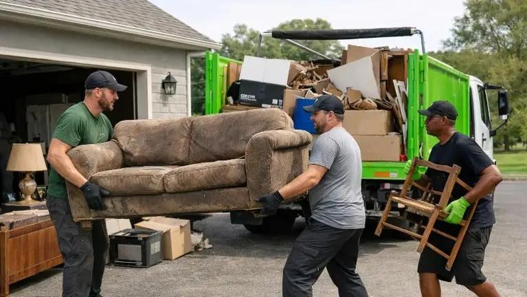Clean and organized residential property in Greer SC after junk removal and debris cleanup service